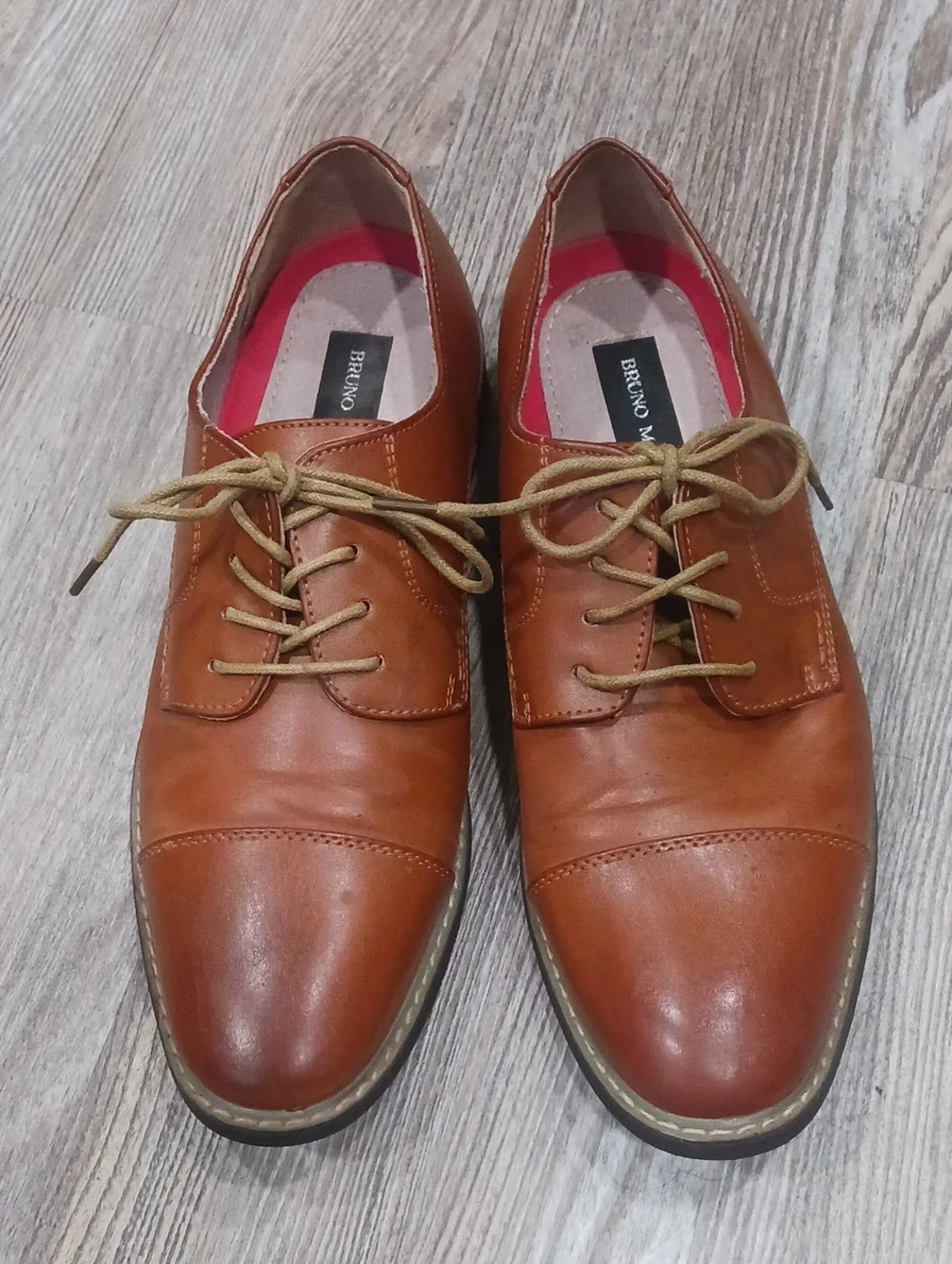 Bruno Marc Men's Prince Classic Oxford Wingtip Dress Brown